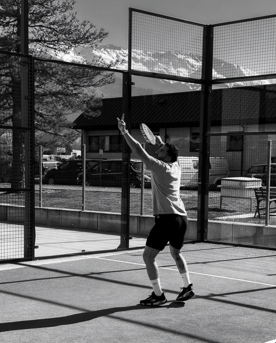Padel en action